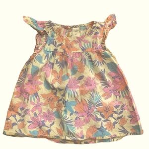 Size 3T, girl’s floral top, Oshkosh B’gosh, 100%cotton, pink, red, blue,